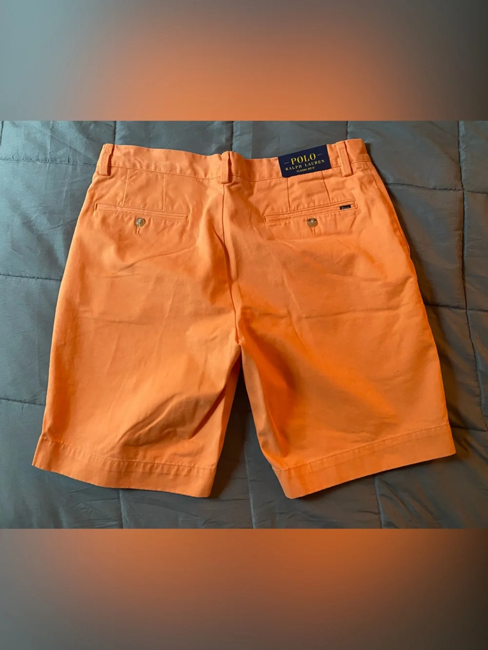 Polo by Ralph Lauren Orange Flat-Front Men’s Shorts